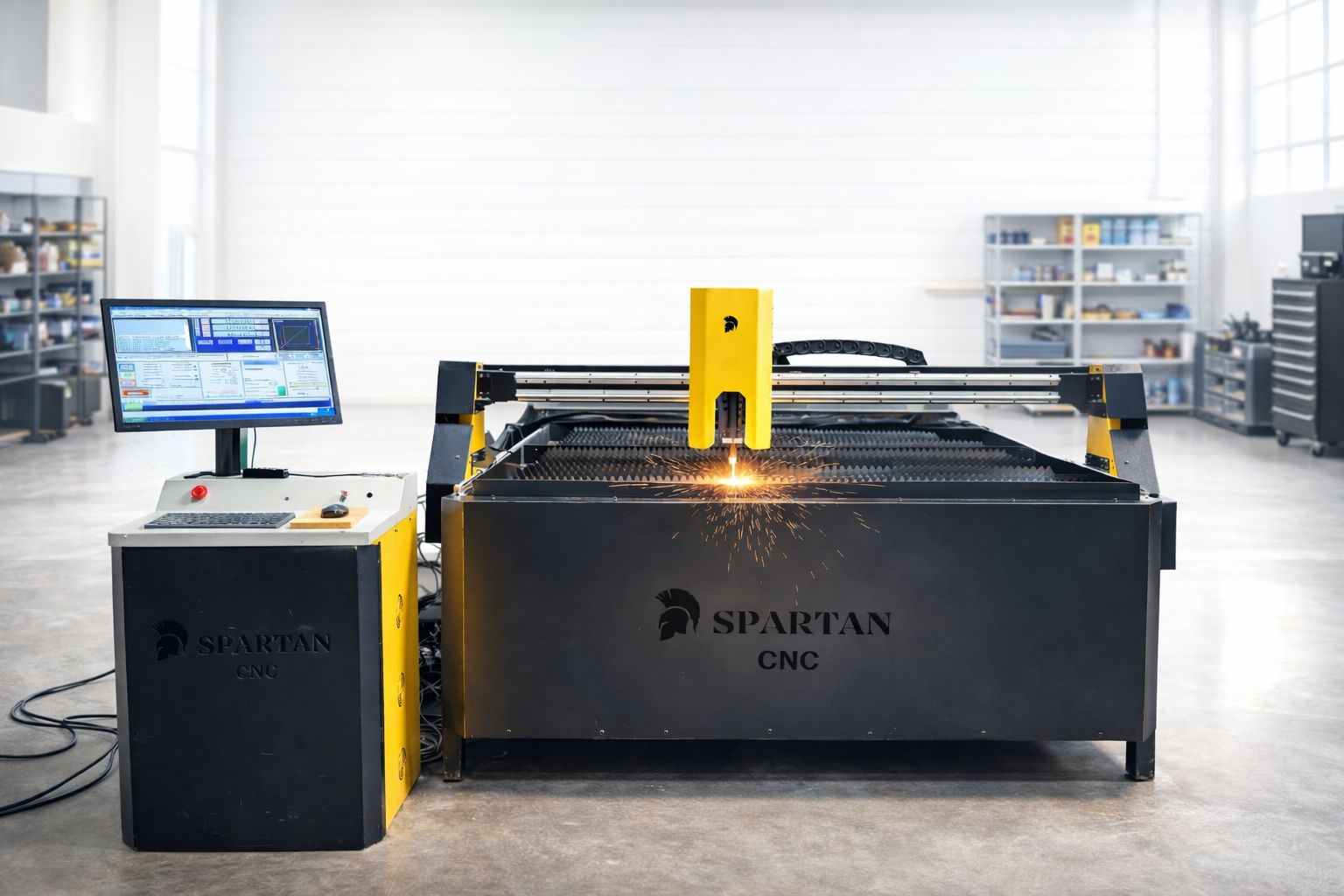 Máquina SpartanCNC en el taller